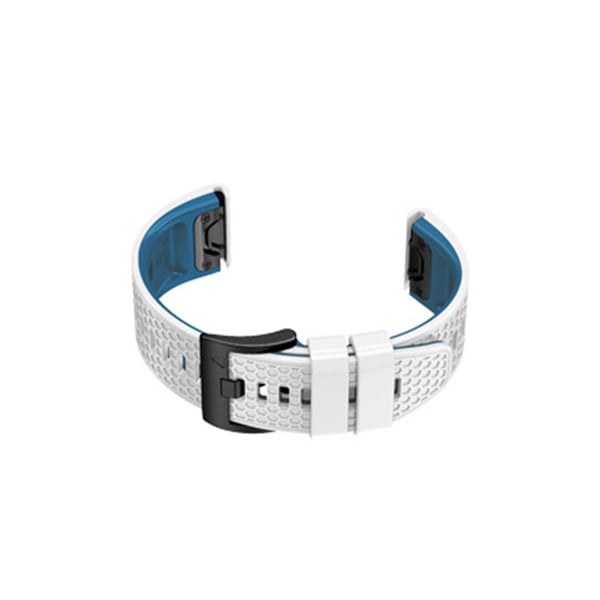 Silikonreim til Garmin Fenix 7/7x/6/6x White + Blue