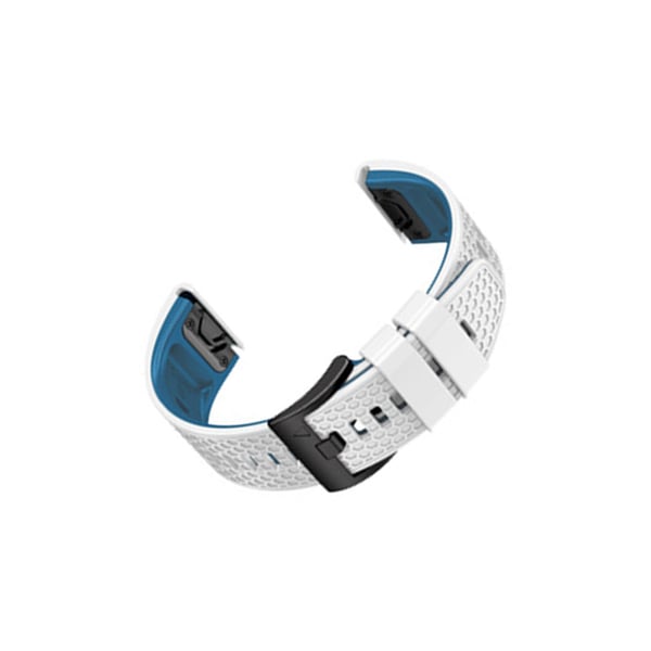 Silikonreim til Garmin Fenix 7/7x/6/6x White + Blue