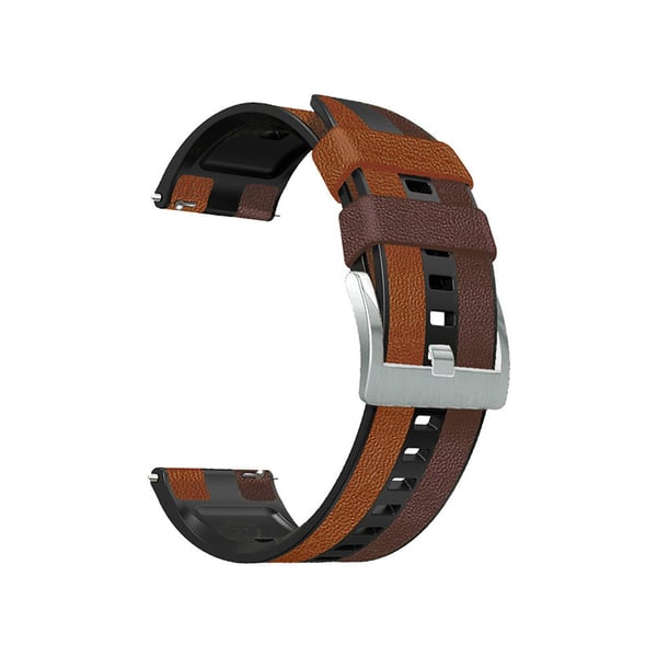 Kellon ranneke HUAWEI GT3 Prolle, SUUNTO 9 Peakille ja muille Brown+Black
