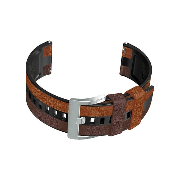 Kellon ranneke HUAWEI GT3 Prolle, SUUNTO 9 Peakille ja muille Brown+Black
