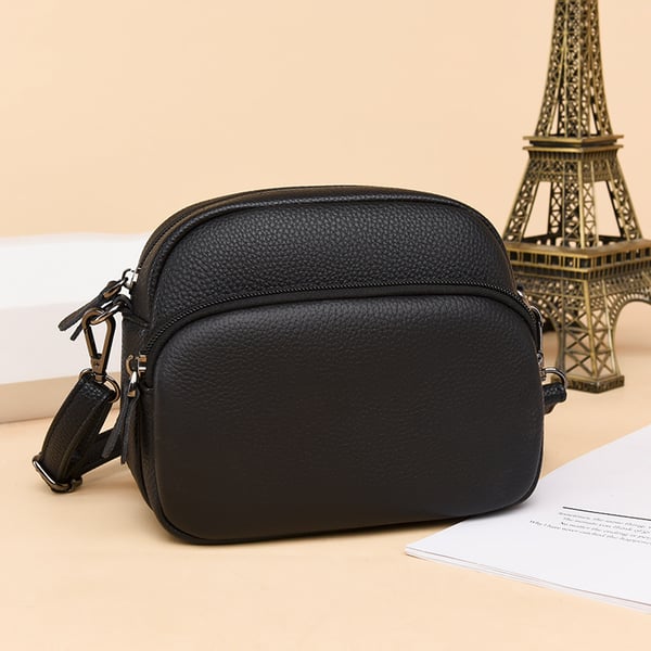 Crossbody-veske i ekte skinn - stilig og romslig