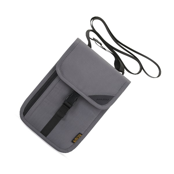 RFID-halslommebok reisepassholder DarkGrey