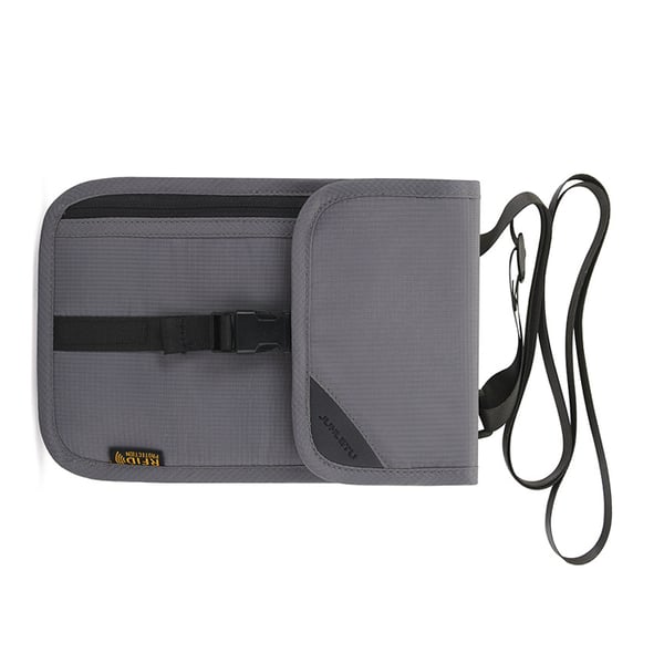RFID-halslommebok reisepassholder DarkGrey