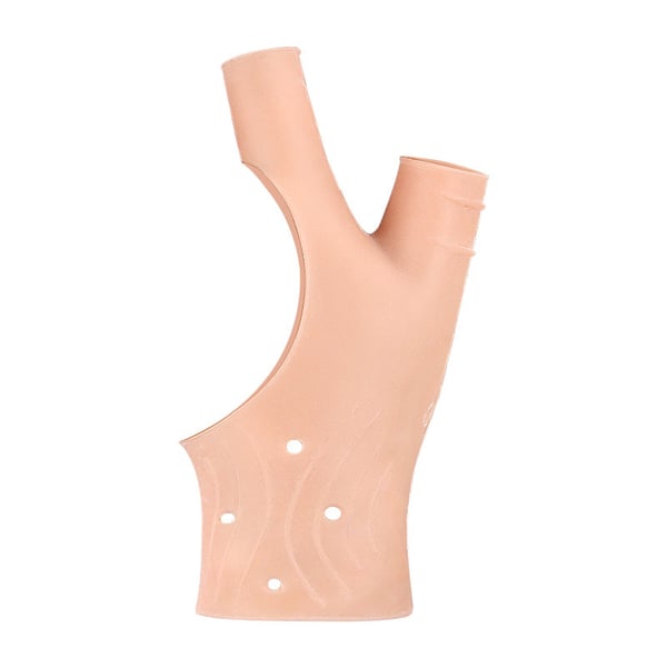 To-Finger Handske, Blød og Elastisk Tommelfingerbeskytter med Kompressionspasform Beige