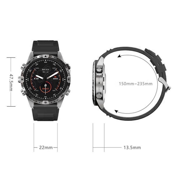 GT45 Smartwatch med puls, blodtrykk og temperaturovervåking