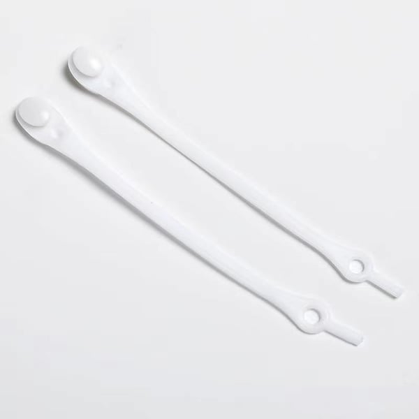 Silikon skolisser uten knyting - 12 stk. White