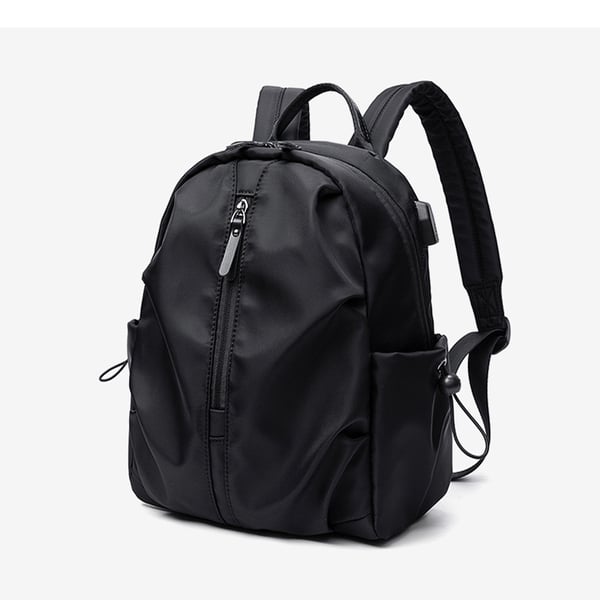 Stilig ryggsekk i Oxford-stoff med laptoprom Black