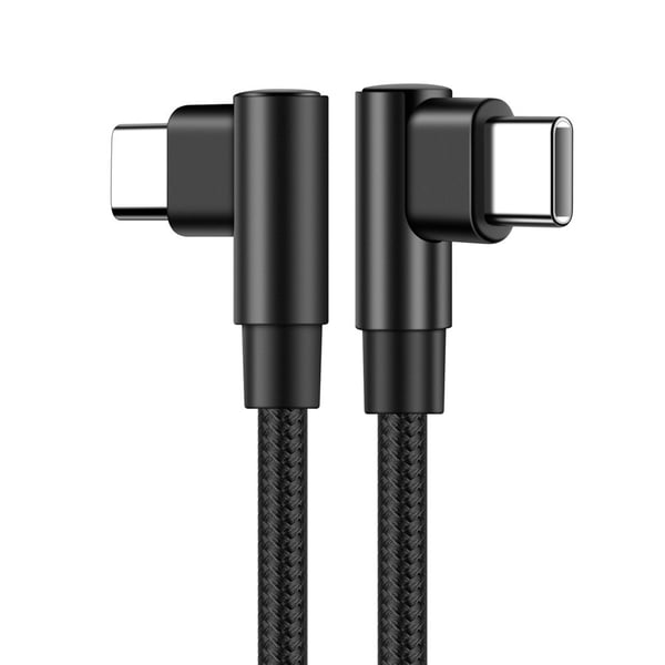 Vinklet datakabel - USB-C til USB-C 2 m