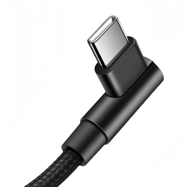 Vinklet datakabel - USB-C til USB-C 1 m