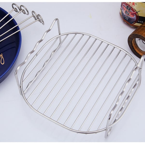 Dobbeltlags rustfrit stål grill elektrisk frituregryde tilbehør 6 Inch