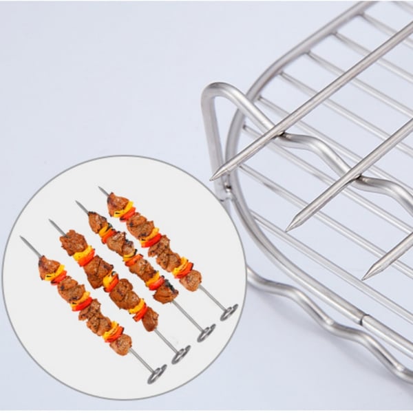 Dobbeltlags rustfrit stål grill elektrisk frituregryde tilbehør 6 Inch