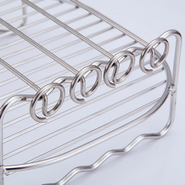 Dobbeltlags rustfrit stål grill elektrisk frituregryde tilbehør 6 Inch