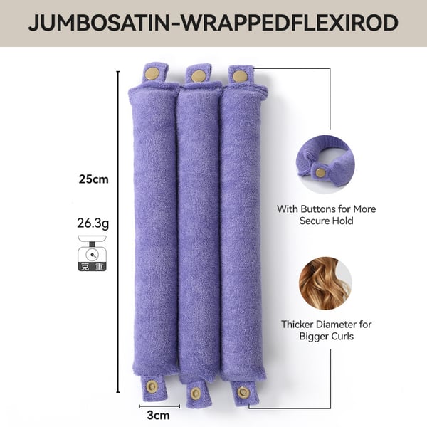Varmefri krølletape, 3-pak Purple