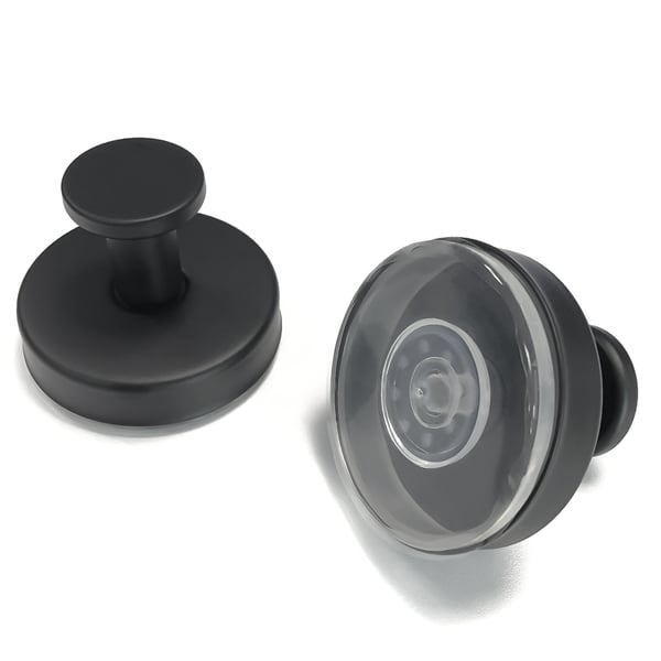 Seinäkoukut imukupilla, 4 kpl Black
