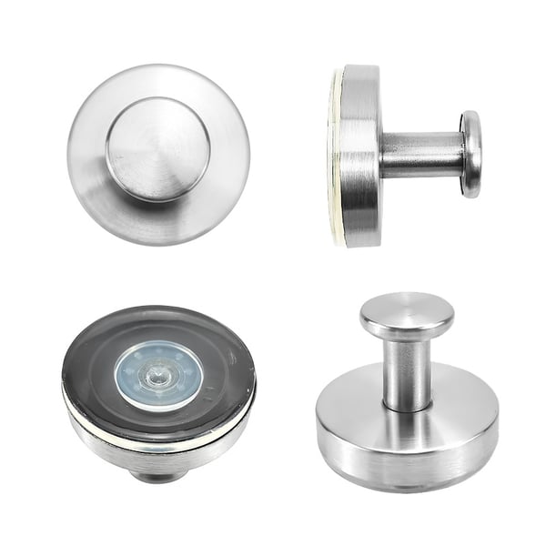 Seinäkoukut imukupilla, 4 kpl Silver
