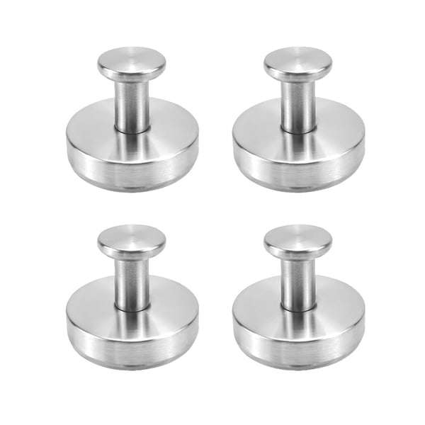 Seinäkoukut imukupilla, 4 kpl Silver