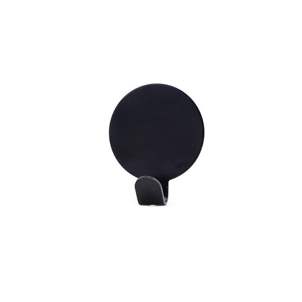 Selvklebende runde veggkroker, 5-pakning Black