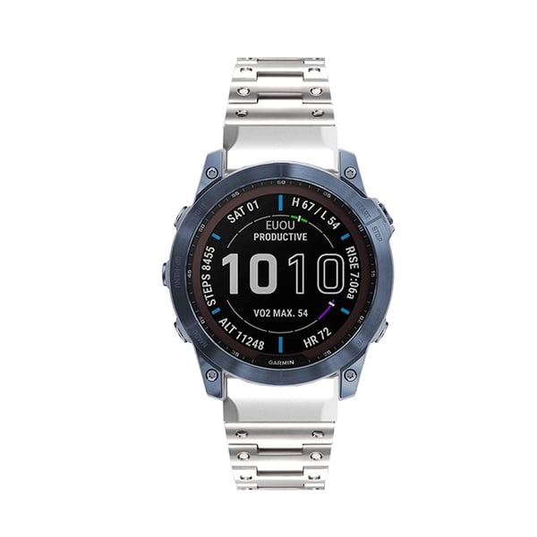 Ure Lænke i Rustfrit Stål til Garmin Ure Silver 22 mm