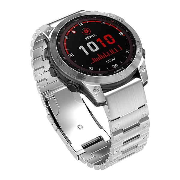 Ure Lænke i Rustfrit Stål til Garmin Ure Silver 22 mm