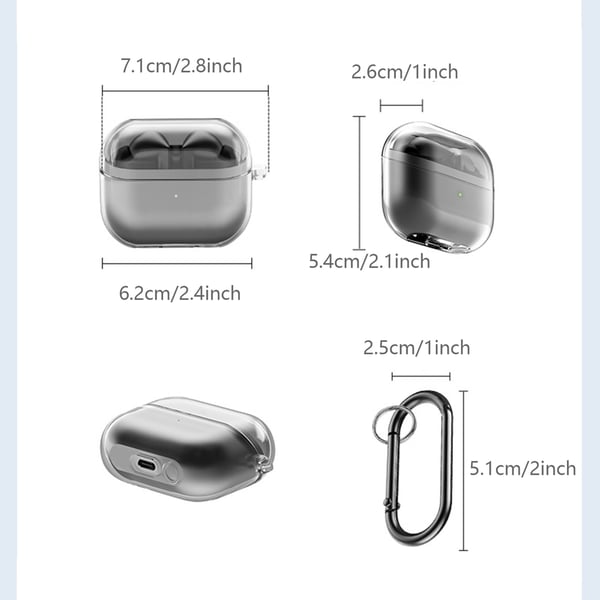 Etui til Samsung Galaxy Buds 3 / Buds 3 Pro med karabinkrok