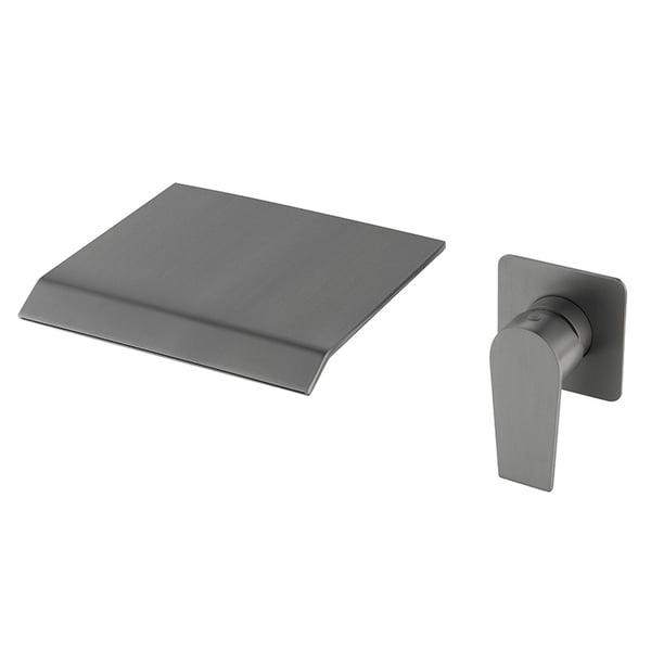 Gunmetal Veggmontert Waterfall Basin Kran med Skjult Boks