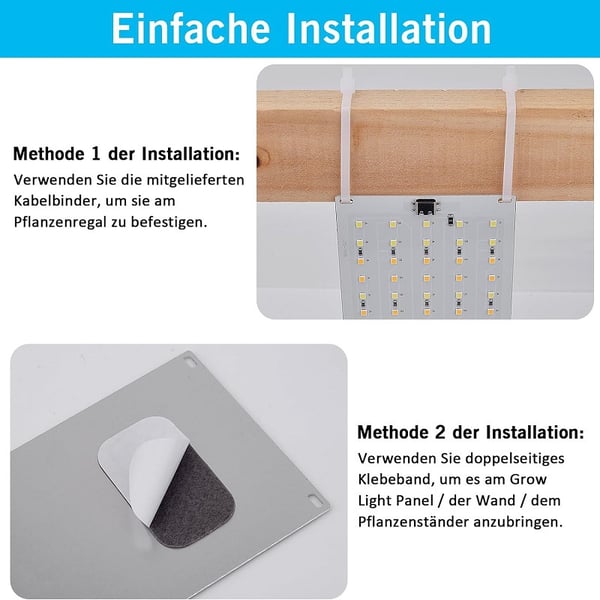 LED Ljuspaneler för Växter - EU Adapter