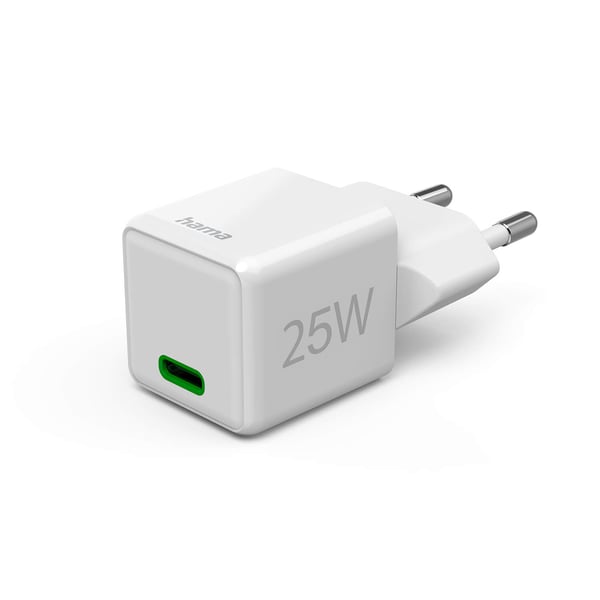 Mini Hurtigoplader USB-C PD 25W Hvid