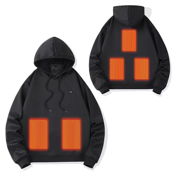 5 Zone Opvarmet Vest Black XL