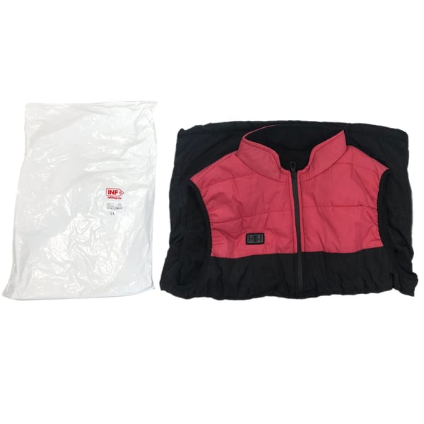 Opvarmet vest med dobbelte kontroller, konstant temperatur og varme Black+Red M