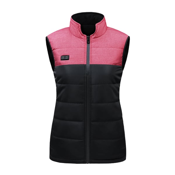Opvarmet vest med dobbelte kontroller, konstant temperatur og varme Black+Red L