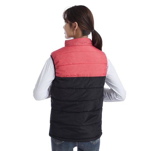 Opvarmet vest med dobbelte kontroller, konstant temperatur og varme Black+Red L