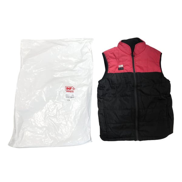 Opvarmet vest med dobbelte kontroller, konstant temperatur og varme Black+Red L