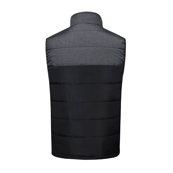 Opvarmet vest med dobbelte kontroller, konstant temperatur og varme Black+Grey XL