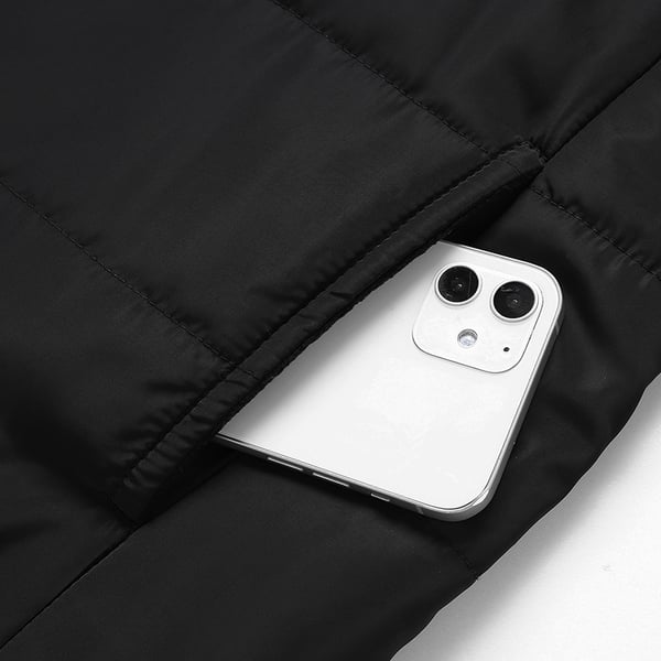 Opvarmet vest med dobbelte kontroller, konstant temperatur og varme Black+Grey XL