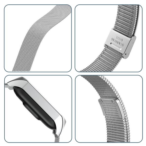 Metallklokkerem til Xiaomi Mi Band 3/4/5/6 Silver