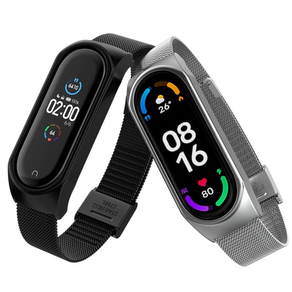 Metallklokkerem til Xiaomi Mi Band 3/4/5/6 Silver