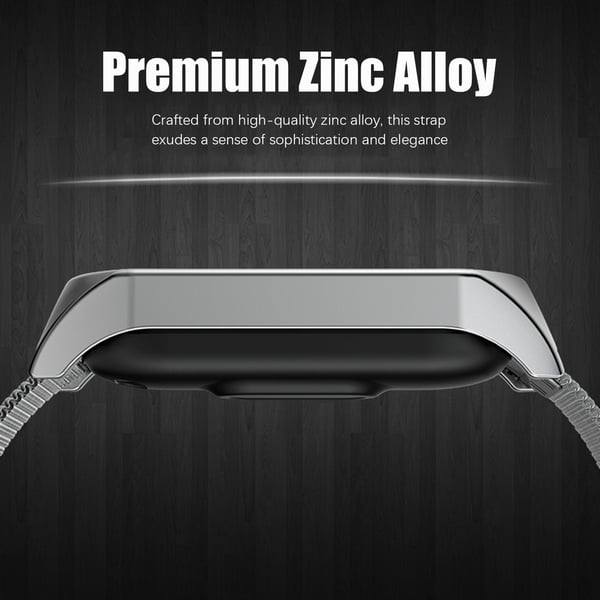 Metallklokkerem til Xiaomi Mi Band 3/4/5/6 Silver