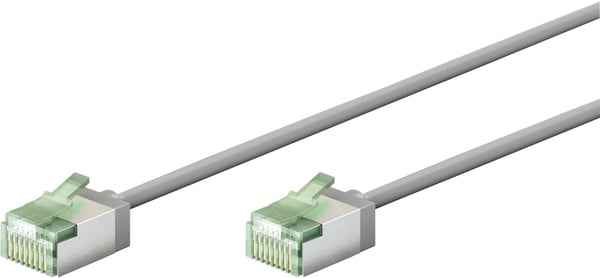 Ultrafleksibel patchkabel CAT 8.1, tynn, U/FTP, grå