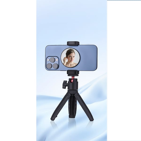 Magnetisk telefon-sminkepike - Slank mobiltelefon - Flatspeil for MagSafe Black