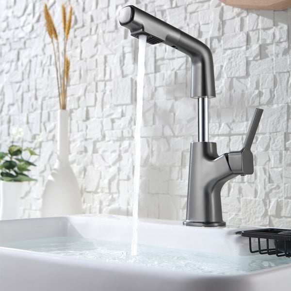 Udtræksarmatur til køkken med håndtag