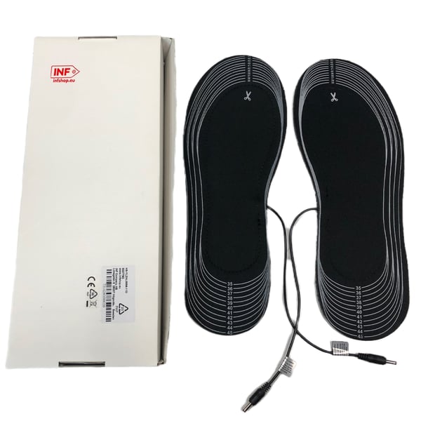 Oppvarmede skoinnlegg med oppladbare batterier (8 timers batterilevetid) L