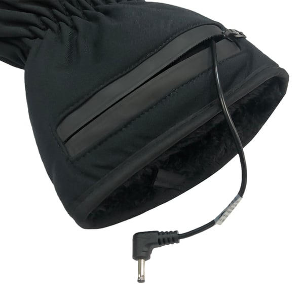 Varmehandsker med lynlås, genopladeligt batteri Black 4 hours battery life