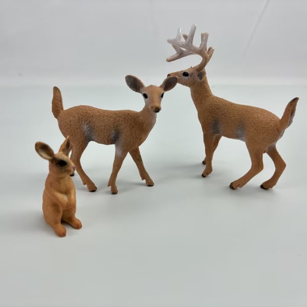 Realistiske skogsdyrfigurer, 6-pakning Forest Animals Set