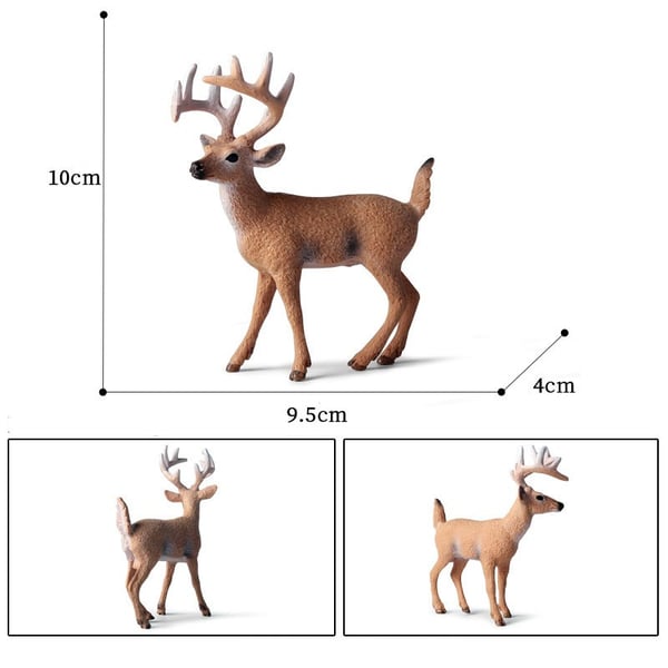 Realistiske skogsdyrfigurer, 6-pakning Forest Animals Set