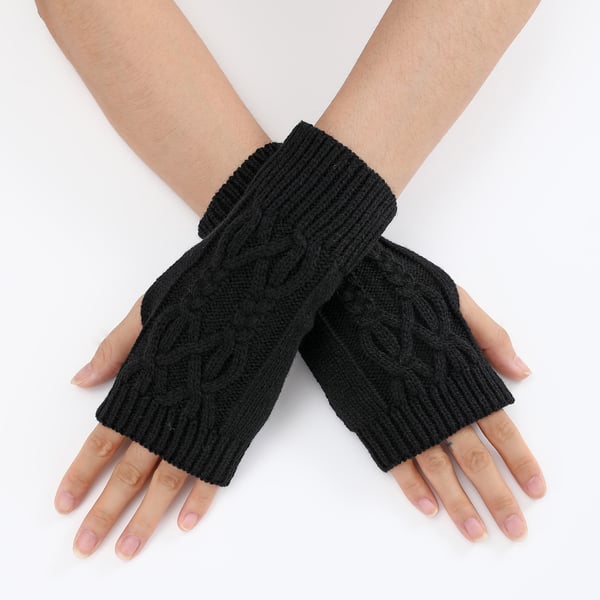 Kabelstrik korte håndledsvarmere Black