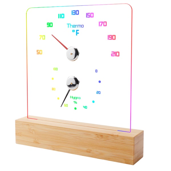 RGB saunatermometer - nøjagtige temperatur- og luftfugtighedsaflæsninger