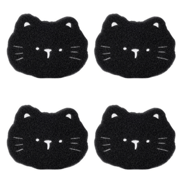 4-Pakning Vaskemaskin Lo Fjerningsmiddel, Gjenbrukbar Klesvask Lo Feller Filter Wavy cat shape