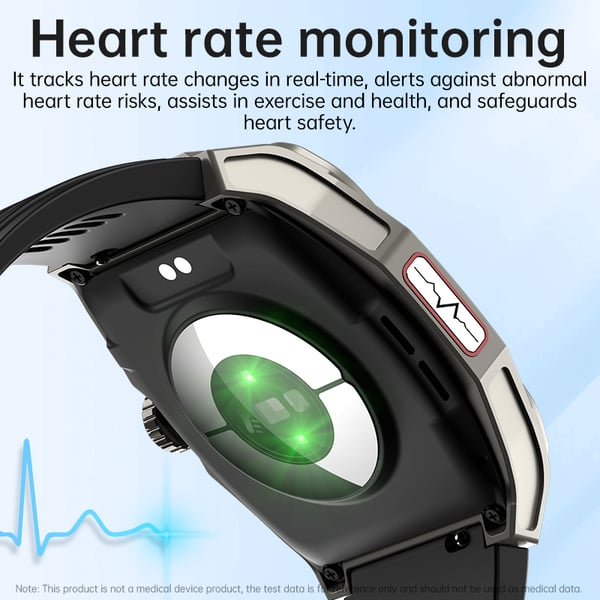 Älykello uniapnealla, EKG:llä ja Bluetooth-puheluilla Black