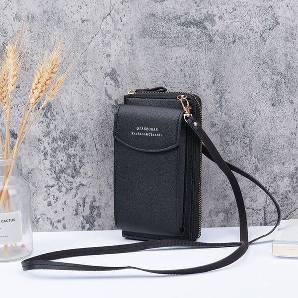 Mobilveske i PU-skinn Black