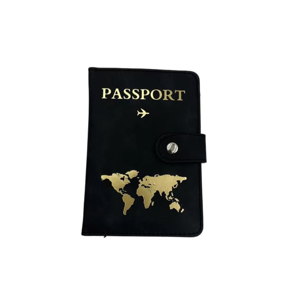 RFID-blokkerende passholder - sikker reiselommebok Black